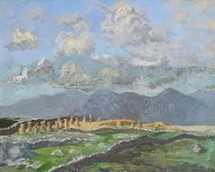 Marshall C. Hutson, Connemara Cornfield, oil on board