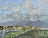 Marshall C. Hutson, Connemara Cornfield, oil on board