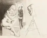 Michael Ayrton British, Galated, 1974, mixed media on paper