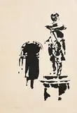 Goldsmith, Trinity College Dublin by Louis le Brocquy, 1986, limited edition lithograph - numbered 10 from an edition of 35, sold Nov 2019