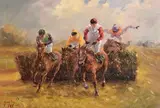 Gerry Glynn, Another One Bites the Turf, 2002, oil on canvas board