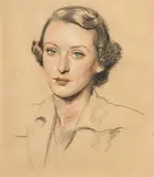 Seán O'Sullivan, Portrait of a Lady, pastel