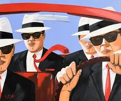 Ken O'Neill, The Gangsters, oil on canvas