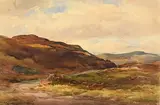 Wycliffe Egginton, Mountain Pass, Connemara, watercolour