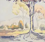 Cormac O'Connor, In the Castle Grounds, watercolour