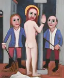 Jack Donovan, The Scourging at the Pillar, oil on board