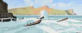 Atlantic Mansions II by John Francis Skelton, oil on canvas board, sold Nov 2019