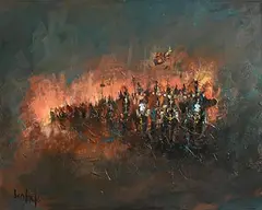 Ben Maile, The Night Raiders, oil on canvas