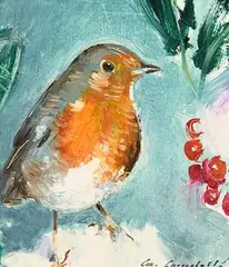 Con Campbell, Robin, oil on board