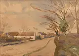 Joseph Poole Addey, Crofters Cottage, 1910, watercolour