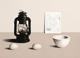 Liam Belton, Oil Lamp with Eggs