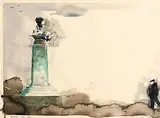 Micheal Farrell, Auvers Sur Oise, 1979, watercolour