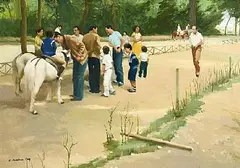 Pony Rides by Henry Robertson Craig, oil on board, sold Oct 2019