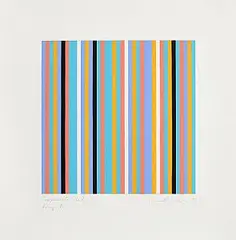 Bridget Riley British, Serpentine Study 3, Group A, 1999, gouache