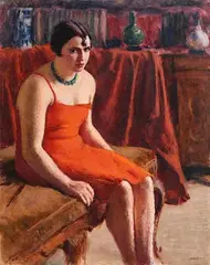 Roderic O'Conor, Seated Woman in a Red Dress / Le Divan, c.1925, oil on canvas