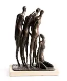 Edward Delaney, Famine Group, 1972, unique bronze on limestone