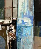 My Window, Zamora by George Campbell, oil on canvas, sold Oct 2019