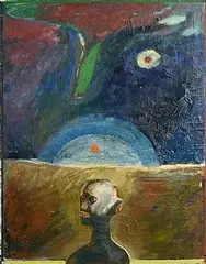 Patrick Graham, Godot Sinking, oil on board