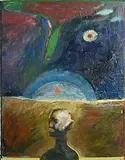 Patrick Graham, Godot Sinking, oil on board