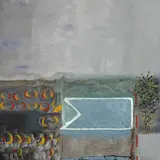 Grey Landscape by Colin Middleton, oil on board, sold Oct 2019