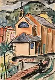 Norah McGuinness, Santa Margherita, gouache on paper