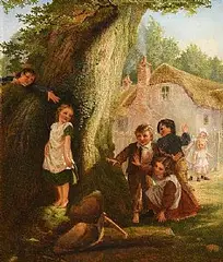 Samuel McCloy, Hide and Go Seek, 1869, oil on canvas