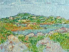 Connemara Landscape by Desmond Carrick, oil on board, sold Oct 2019