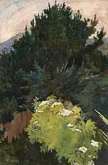 Margaret Clarke, Trees and Elder Trees, oil on canvas