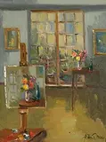 Liam Treacy, Artist's Studio, oil on canvas