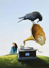 The Music Lesson by Jimmy Lawlor, oil on board, offered Oct 2019