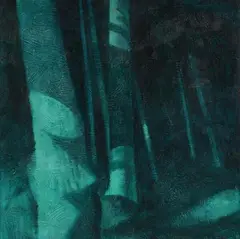 Colin Middleton, The Enchanted Greenwood, 1961, oil on board