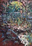 The Old Bridge at Aveze, Near Le Vigan France by Arthur K. Maderson, oil on board, offered Sep 2019