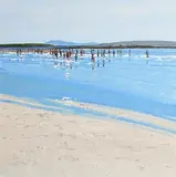 Summer, Ballybunion by John Morris, oil & acrylic on board, sold Sep 2019