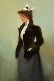 Henry Jones Thaddeus, A Lady of Fashion, oil on panel