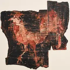 Ross Wilson, Red Cockerel, oil on card