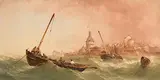 Alfred Herbert, Rough Seas off St Malo, France, watercolour