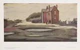 Lonely House by L. S. Lowry, print - published by Magnus Prints & Printed by Hind, Hoyle & Light Ltd., sold Sep 2019