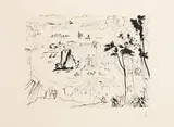 Salvador Dali Spanish, Ampurdan Bridge, etching with stencil highlights (1970's) - numbered 10 from an edition of 250