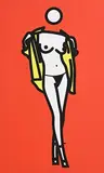 Woman Taking Off a Man's Shirt 5 by Julian Opie, 2003, screenprint - published by K. Kunstammlung Nordrhein - Westfalen, Dusseldorf, sold Sep 2019