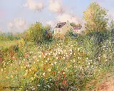 Jean Kevorkian, Jardin Fleuri, oil on canvas