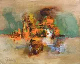 Gerald Davis, Ancient Monument, 1984, oil on board