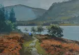 Misty Morning Walk, Glendalough, Co. Wicklow by John Francis Skelton, oil on canvas, sold Sep 2019