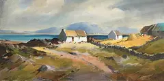 Clare Cryan, Haymaking, West of Ireland, 1978, oil on canvas