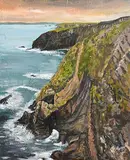 A Bird's Eye View, Flat Head with the Old Head of Kinsale by Dorothee Roberts French, oil on canvas, sold Sep 2019