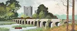 Boyne Drive, Bective Abbey, Meath by John Francis Skelton, oil on canvas board, sold Sep 2019