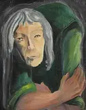 Anne Yeats, Female Portrait, oil on canvas