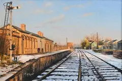 The Railway Station, Navan, Co. Meath by Henry McGrane, 2009, oil on canvas board, offered Sep 2019