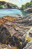 Entrance to Lough Hyne by Dorothee Roberts French, oil on canvas, sold Sep 2019