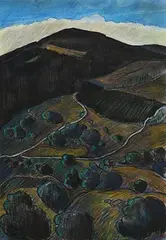 Peter Collis, Wicklow Landscape, pastel