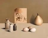Liam Belton, Gourd with Rembrandt Drawing